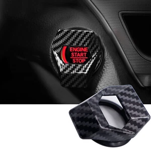 Car Accessories Carbon Fiber Engine Start Stop Push Button Switch Cover Sticker - Picture 1 of 8