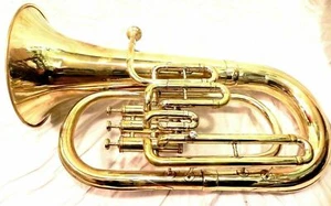  SAI Musicals Euphonium, BRASS, 3 volve with Bag and Mouthpiece Heavy Quality - Picture 1 of 6
