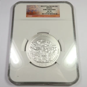 2012 NGC SP70 - 5 oz Silver Denali National Park ATB 25c US Quarter 47321V - Picture 1 of 2