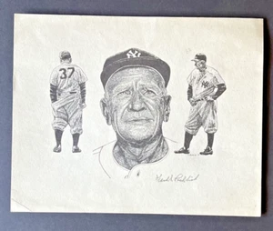 Casey Stengel stampa di Frank A Packlick firmata NY Yankee 9" x 12,5" senza cornice - Foto 1 di 8