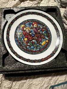 Neu im Karton D’Arceau Limoges Noel Vitrail La Fuite En Egypte Weihnachten Jesus flieht Ägypten - Bild 1 von 2