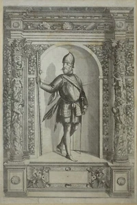 Jean ZISKA, eau forte XVIIe de Custodis, armure, bohème, Schrenck Von Notzing - Bild 1 von 4