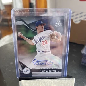 CLAYTON BEETER AUTO 2021 BOWMAN PLATINUM #TOP-13 - DODGERS - Picture 1 of 3