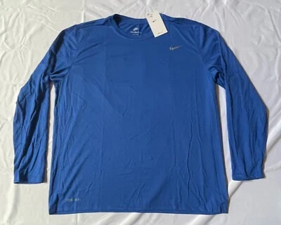Nike Hombre Legend Manga Larga Rendimiento CAMISETA AZUL DRI FIT 727980 493 Talla 2XL Foto 1 de 4