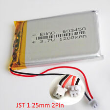 Batterie rechargeable Lipo 3,7 V 1200 mAh 603450 JST 1,25 mm prise 2 broches pour GPS MP3