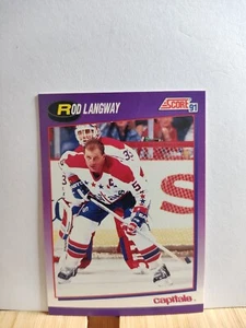 ROD LANGWAY ๐1991 SCORE #228 CAPITALS NHL Hockey Card๐ - Picture 1 of 2