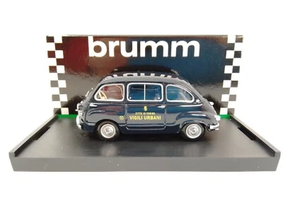 Brumm Fiat 600 Multipla Berlina 1a serie Vigili urbani Torino 1956 1/43 R649 - Immagine 1 di 2