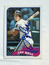 1989 Topps Jay Bell Pittsburgh Pirates Cleveland Indians #144 Signed Autographed