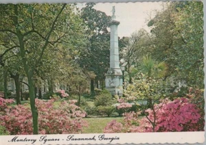 Montgomery Square Savannah Georgia Continental Postcard 1975 - Picture 1 of 2
