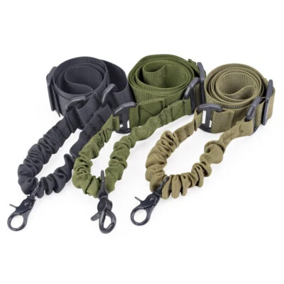 Tactical 1 Points Adjustable Gun Rifle Sling Bungee Rifle Gun Sling Strap Safety - Image 1 of 4