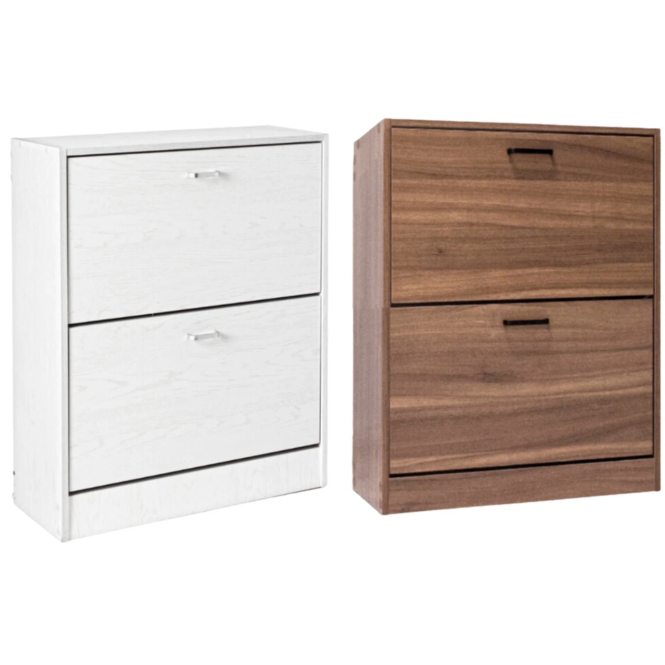 SCARPIERA SALVASPAZIO 2 ANTE A DOPPIA PROFONDITÀ IN LEGNO MOBILE PORTA SCARPE - Immagine 1 di 1