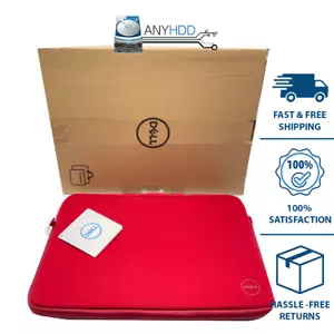 BRAND NEW Dell Neoprene Sleeve Laptop 15.6 Notebook Carrying Case - Red - Picture 1 of 1