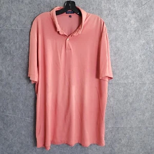 Polo golf Peter Millar Crown artigianale uomo XL performance rosa sport tinta unita - Foto 1 di 14