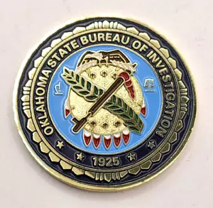 Great Seak of the Oklahoma State bureau Of Investigation 1925 Challenge Coin - Picture 1 of 5