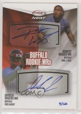 2013 SAGE Next Dual Auto /40 Robert Woods Da'Rick Rogers #DA11 Rookie Auto RC - Image 1 of 2