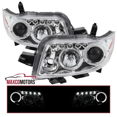 Projector Headlights Fits 2008-2010 Scion xB LED Halo Clear Lamps Left+Right - Imagem 1 de 4