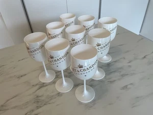 Moet & Chandon 9er Set Ice Imperial Champagner Acryl Gläser weiß Becher - Bild 1 von 5