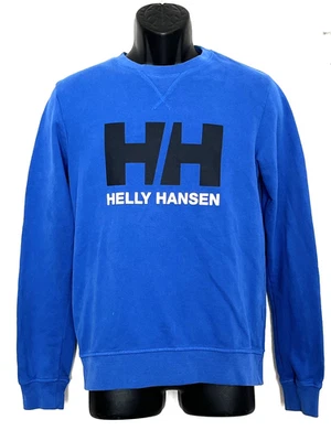Sudadera Helly Hansen HH Logo Azul Cuello Redondo Hombre Talla Pequeña 100% Algodón Foto 1 de 4