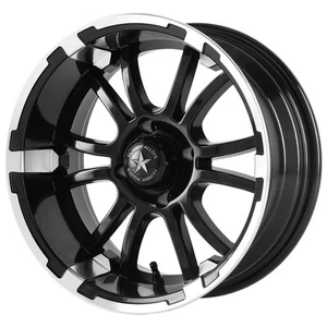 Fairway Alloys FA134 Sixer 14x6.5 4x4" -20mm Black/Machined Wheel Rim 14" Inch - Picture 1 of 8