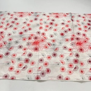 free spirit quilting fabric cotton wrenly floral circles red 034 wildfield 81x43 - Picture 1 of 12