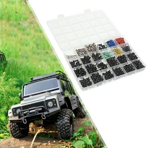 Juego de tornillos RC, actualización M3 M4 tornillos metálicos tuercas kit de caja para 1:10 RC - Imagen 1 de 6