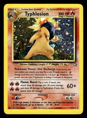 Typhlosion 17/111 Holo Rare Neo Genesis Set Pokemon Card - Image 1 of 2