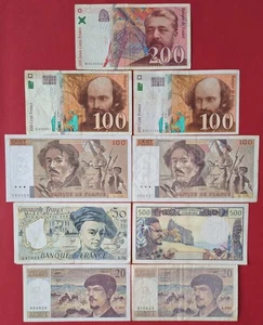 100 Francs France 1990/1993/1997 200 Francs 1997 20 Francs 1980/1991 500 Francs - Picture 1 of 7