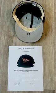 1995 Cal Ripken Jr. Baltimore Orioles Game Used Cap Hat LOA ~RIPKEN COLLECTION- - Picture 1 of 8