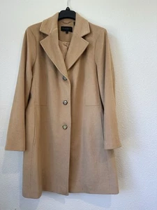 Donna Karan Wool Blend Notch Collar Single Breasted Coat Size XL - Picture 1 of 7
