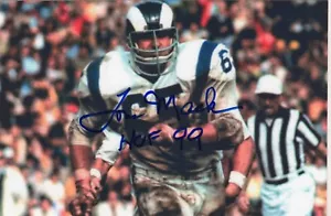 TOM MACK NFL HOF Rams Football Auto Autographed Signed 4x6 Photo B - Picture 1 of 1