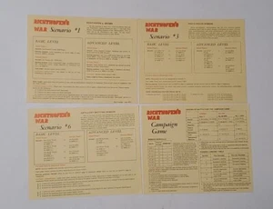 Richthofens War The Air War 1916-1918 Avalon Hill Board Game Scenario Cards Only - Picture 1 of 6