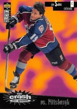 1996-97 Collector's Choice Crash the Game Silver #C7B Joe Sakic/vs. Pittsburgh