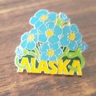 Vintage Alaska Flowers Lapel Pin Forget Me Nots Ou48 Enamel Nature Ak