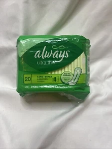 Always Ultra Thin Long Pads Without Wings Heavy 20 Ct - Picture 1 of 5