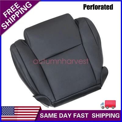 Cubierta de asiento de cuero perforado inferior negra para Toyota Tundra Sequoia 2008 Foto 1 de 4