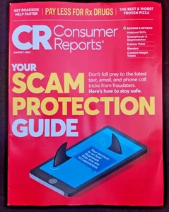 Consumer Reports MAGAZINE - AUGUST 2023 - Your SCAM PROTECTION Guide and Reviews - Picture 1 of 2