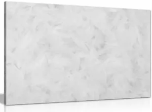 Weißes Wandbild Abstrakt Federdruck Leinwand Wandbild Bild Druck - Bild 1 von 5