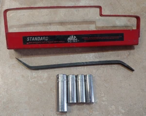 6 Pcs. MAC S175 Brake Adjuster Tool -4 DEEP MM Sockets & Tool Tray Made in USA - Picture 1 of 17