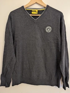 BVB Borussia Dortmund Herren Pullover Gr. M schwarz graues Logo Fußball Strick - Bild 1 von 5