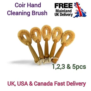 100% Handmade Coir Fibre Home Kitchen Item Cleaning Brush Bathroom Cleaning Tool - Picture 1 of 19
