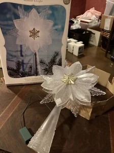 Hallmark Wonder & Light Glowing Snowflake Tree Topper in Original box 2010 - Picture 1 of 6