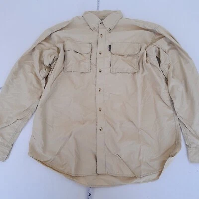 REGATTA Shirt Large Beige Mens Long Sleeve Regular Button Oxford Chest Pockets - Image 1 of 4