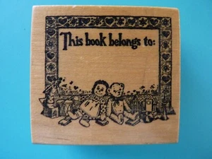 Etiqueta de libro para niños: este libro pertenece a - sello de goma PSX vintage E-111 - Imagen 1 de 2