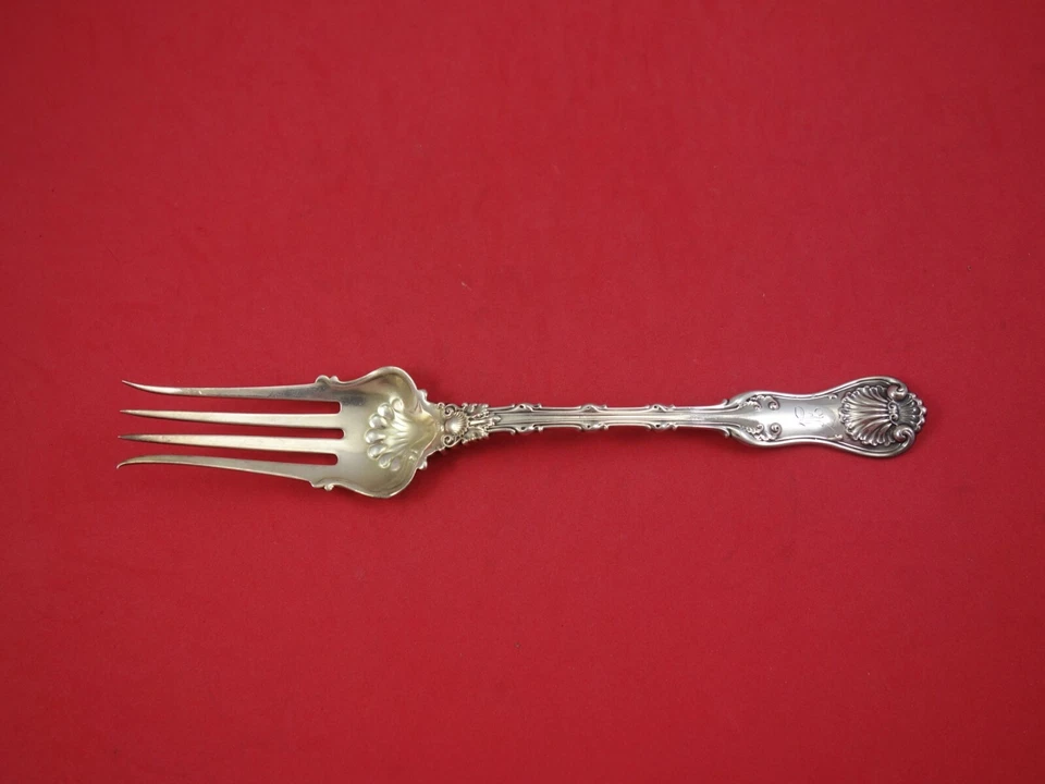 Tenedor para servir ensalada de plata esterlina Imperial Queen by Whiting dientes extendidos GW Foto 1 de 1