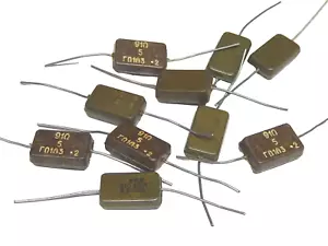 Condensadores de mica 910pF 500V 5% KSO MILITARES/ROMBO NUEVOS CANTIDAD-10 - Imagen 1 de 2
