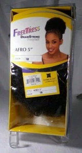 FreeTress Kordelzug Pferdeschwanz Shake-Go AFRO 5" Farbe 1B #7125 - Bild 1 von 6