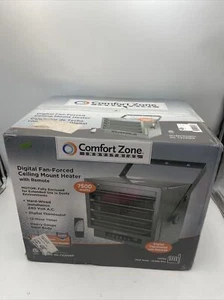 Comfort Zone Industrial Ceiling Mount Heater + Remote! 7500 Watts 240V Electric - Picture 1 of 8