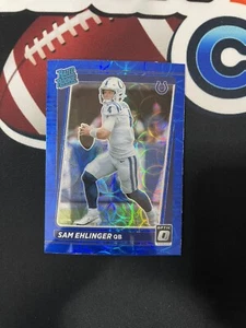 2021 Donruss Optic Sam Ehlinger Blue Scope Prizm Rated Rookie RC #246 Colts - Foto 1 di 2