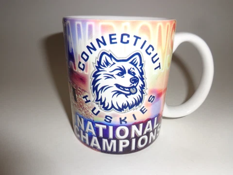 UCONN Huskies 2004 NCAA Men's Champions 11 oz. Traditional White Coffee Mug Cover
