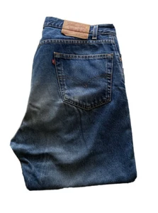 LEVIS 505 Jeans Mens W 36 L 32 Regular Fit Blue Denim Red Tab Vintage (123) - Picture 1 of 10